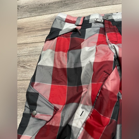 Oakley Mens Red Plaid Snow Pants sz Large - Picture 3 of 6